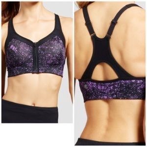Champion zip front sports bra